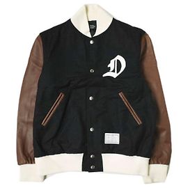 Autre Marque Giacca da stadio Mr.DEADWAX BROTHERS 01 in lana e pelle di agnello Blu Altro