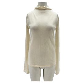 Autre Marque Pull fin en laine blanc White