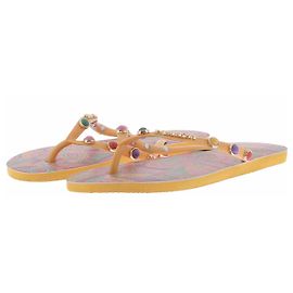 Ba&Sh Chinelo laranja com ornamentos Laranja