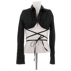 Top L'Amour Jacquemus Negra de Algodón Negro