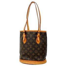 Borsa Tote Bucket PM Monogram Louis Vuitton Marrone