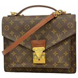 Sac à main Monceau 28 Monogram Louis Vuitton Marron