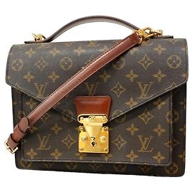Sac à main Monceau 28 Monogram Louis Vuitton Marron