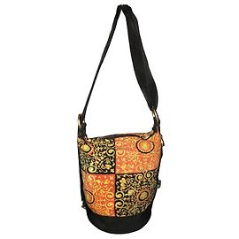 Borsa a secchiello con stampa Medusa Versace Nero Rosso Gold hardware