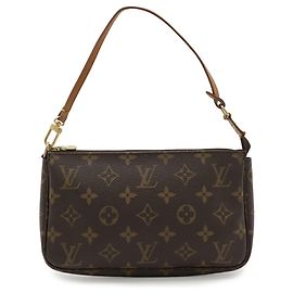 Louis Vuitton Monogram Pochette Accessoires Handbag Brown Monogram