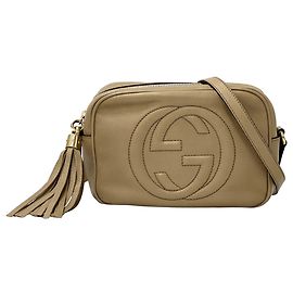 Gucci Women's Beige Leather Handbag Beige