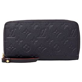 Louis Vuitton Monogram Empreinte Long Wallet Red