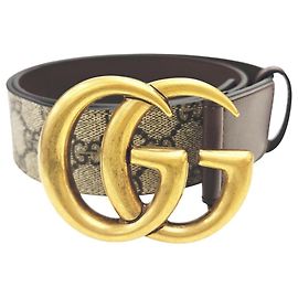 Cinturón GUCCI GG Marmont 400593 Supreme Castaño