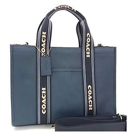 COACH Smith CBM10 blaue Lederhandtasche Blau