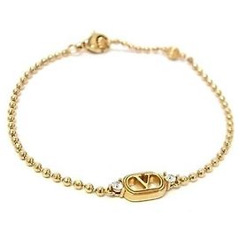 Valentino Gold Metal Charm Bracelet Golden
