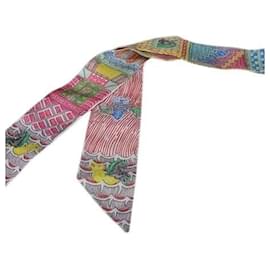 Lenço de seda multicolorido Hermès Multicor