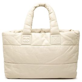 Chanel Coco Cocoon Leder Tote Bag Weiß
