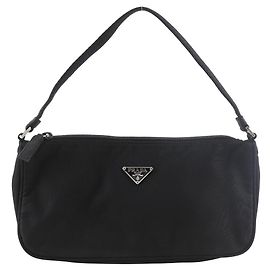 Pochette in nylon Prada Nero