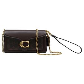 Borsa a tracolla Signature Tabby Chain 19 - Coach - Tela - Marrone Marrone