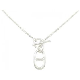 Collar Hermès Chaîne d'Ancre 925 Plata Metálico