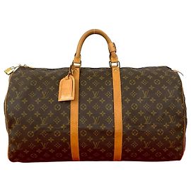 Louis Vuitton Keepall Monogram Boston Bag Metallic Bronze