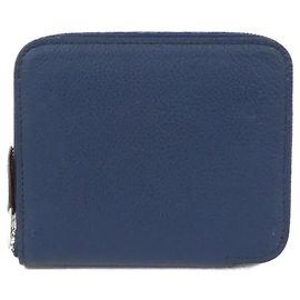 Hermès ANIMAPOLIS Evercolor Silk Wallet Blue