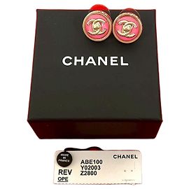Boucles d'oreilles Chanel Coco Mark Doré Métallisé