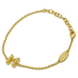 Bracciale M Initial LV&ME di Louis Vuitton D'oro Metallico