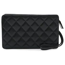 Pochete de couro matelassé Chanel Coco Mark Preto