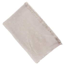 Xale de seda Monogram Louis Vuitton Bege Outro