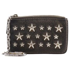 Jimmy Choo Nancy Leather Coin Case Black