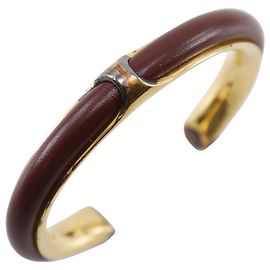Hermès Hermes Vintage Leather Bangle Bronze