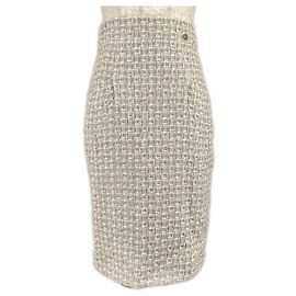 Chanel Tweed-Rock Beige