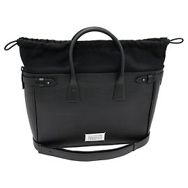 Maison Martin Margiela Maison Margiela 5AC Pasta de couro 2 em 1 Preto