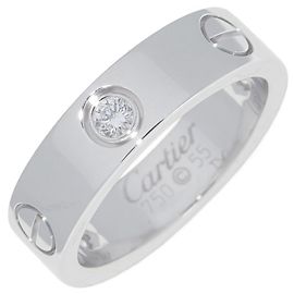 Cartier Love Ring Au750 mit Diamant Größe 14.5 Silber