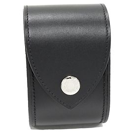 Hermès Hermes Official Watch Case Vau Taurillon Swift Watch Case Black
