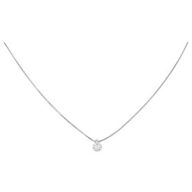 Autre Marque Diamant-Halskette PT900 PT850 Silber