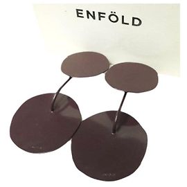 Autre Marque Orecchini Circle TP71-AK204 ENFOLD Marrone