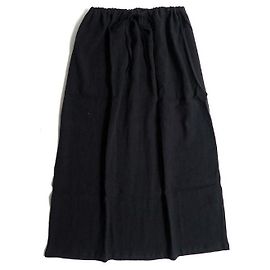 Autre Marque GONNA MAX BASERANGE Gonna lunga in lino stropicciato Nero