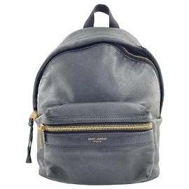 Yves Saint Laurent PARIS Toy City Mini Backpack Black Blue