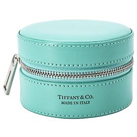 Tiffany & Co Pochette en cuir bleu Tiffany Autre