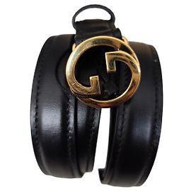 Gucci Marmont Black Leather Belt Black