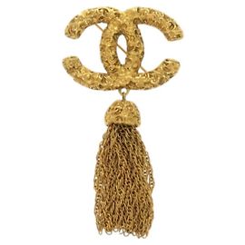 Spilla a frange Coco Mark 95A in oro lava di Chanel D'oro