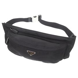 Riñonera/bolso de hombro de nylon negro Prada Negro
