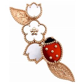 Broche Clip Lucky Spring da Van Cleef & Arpels Rosa Vermelho Dourado