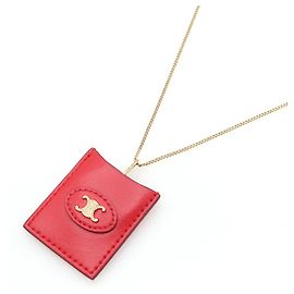 Céline Collier Pendentif Miroir Cœur Triomphe Celine Rouge Doré