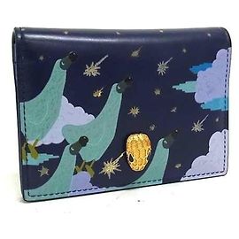 Bulgari Bvlgari Blue Leather Business Card Case Blue