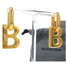 Orecchini a cerchio dorati B Chain di Balenciaga D'oro
