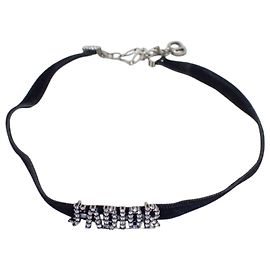 J'ADIOR Choker-Halskette von Christian Dior Schwarz Silber