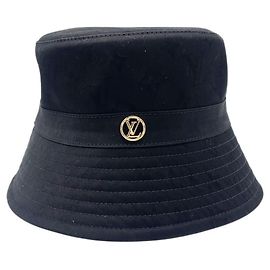 Cappello bucket in cotone nero Louis Vuitton Nero