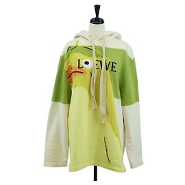 LOEWE ~ Sudadera con capucha Otori Sama Spirited Away Studio Ghibli de algodón Auth 167048SM Amarillo