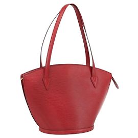 LOUIS VUITTON Bolsa de Hombro Epi Saint Jacques Roja M52277 LV Auth ep13587 Roja