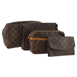 LOUIS VUITTON Monogram Clutch Tasche 4 Set LV Auth mr2115 Monogramm