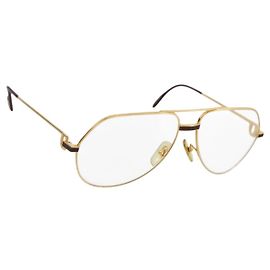 Óculos de sol CARTIER em metal tom dourado Auth am10920V Outro