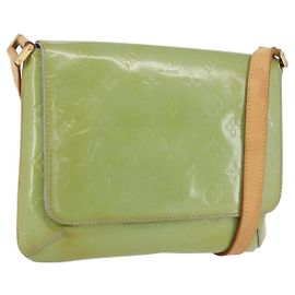LOUIS VUITTON Sac Thompson Street Monogram Vernis Bleu Bébé M91009 Auth 173839 Bleu clair